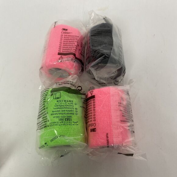 Andover Coflex LF 6"x5yrds (1pc) and 3M Coban  3"x5yrds (4pcs) Cohesive Bondages - Picture 3 of 3